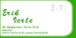 erik verle business card